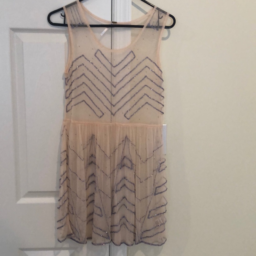 Free people sheet sequined slip dress
